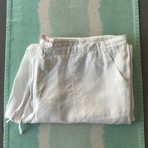 Victoria’s Secret, White, Linen, Casual PullOn Beach Pants